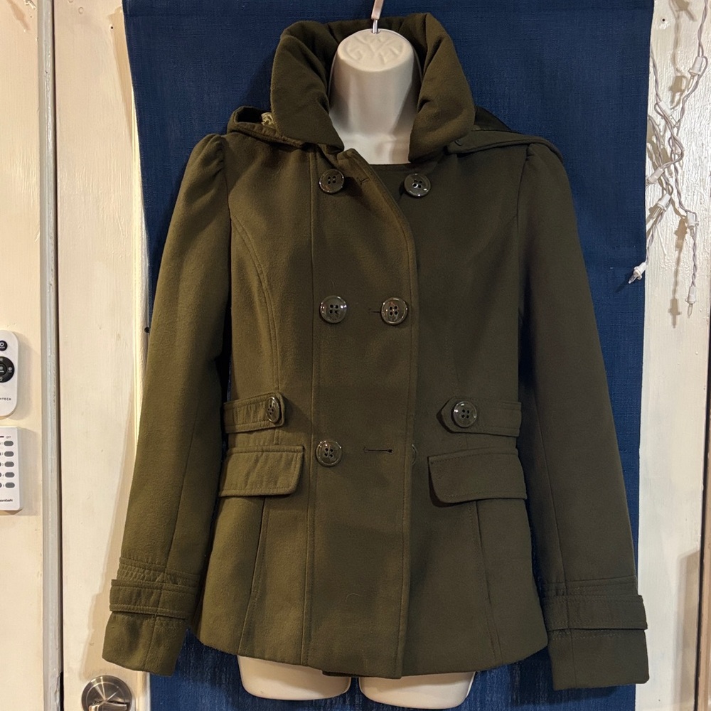 Pink Envelope Olive Double-Breasted Women's Jacket